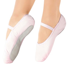 So Danca BAE24 Canvas Balletschoenen met Doorlopende Suède Zool wit