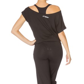 Papillon PA2240 Zwarte Korte Top met Boothals hoge kwaliteit viscose