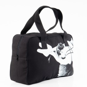 SoDanca Canvas Tas met Ballerina print Zwart BG568 SD-1089