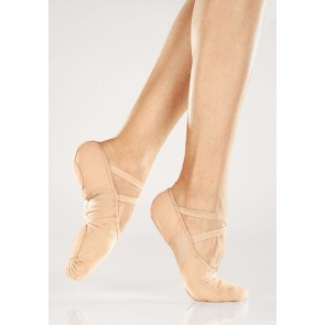 beige nude Heren en jongens Canvas Balletschoenen met Elastische Splitzool So Danca BAE26 