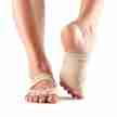 ToeSox Releve Halve Sokjes met Open Teen anti slip zool beige