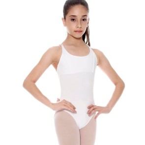 So Danca SL-19 Kinder balletpak wit ronde hals