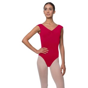 Lulli Peyton LUB222 Dames Balletpak rood met mouwtjes