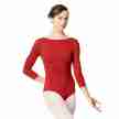 Lulli Dames Balletpak met 3/4 Mouwen Nanette rood