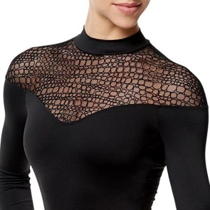 Lulli Dames Mock Neck Balletpak Carol detail voor