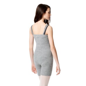 Lulli LUB602 dames unitard wollen grijs achterkant 