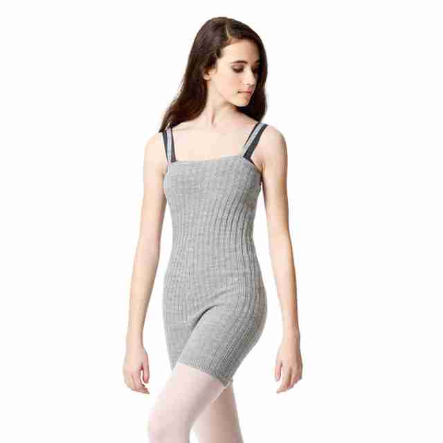 Lulli LUB602 dames unitard wollen grijs voorkant