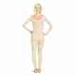 Capezio TB114 unitard lange mouwen nude achterkant