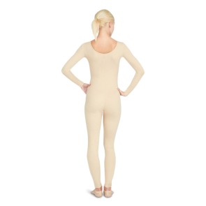 Capezio TB114 unitard lange mouwen nude achterkant