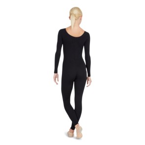 Capezio TB114 unitard lange mouwen zwart achterkant 