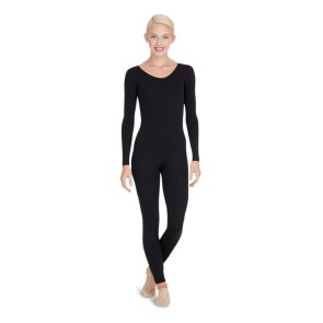 Capezio TB114 unitard lange mouwen zwart voorkant