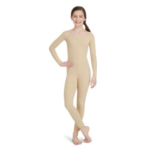 Capezio Lange Mouwen Meisjes Unitard Creme TB114C