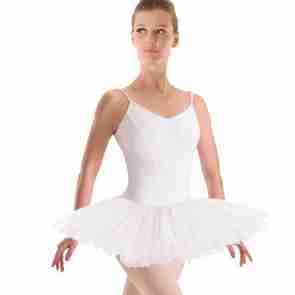 Wit balletpak met tutu - Wit - Tutu van tule - Nylon/spandex - Spaghettibandjes - Alista dancer basics pavlova