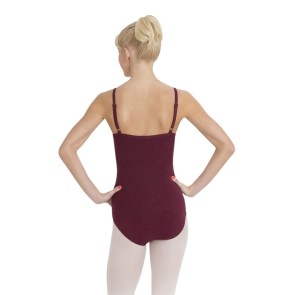 Capezio CC110 comfortabel basis balletpak met ingebouwde bh rood achterkant 