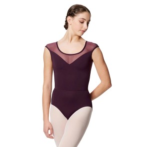 Dames balletpak met kapmouwtjes - Gekruiste bandjes op de rug - Ronde hals - Katoen/spandex - Calla CAL120