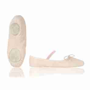 Roze canvas balletschoenen voor volwassenen - Suede splitzool - Papillon PA1012