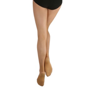 Capezio Professionele Netpanty voor dans Naadloos 3000 suntan