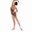 Bloch L5607 balletpak voor dames spaghettibandjes bruin 