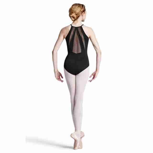 Bloch L8830 balletpak met gaas spaghettibandjes zwart achterkant