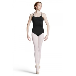 Bloch L8830 balletpak met gaas spaghettibandjes zwart voorkant