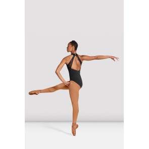 Bloch L6040 dames balletpakje met halter kant zwart Ebo