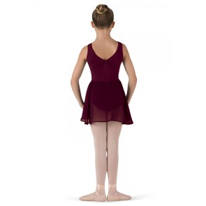 Bloch CR5110 meisjes ballet rokje met overslag bordeaux rood 