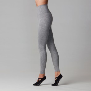 licht grijze vrouwen legging met binnenzakje voor barre lessen yoga en pilates van toesox en tavi noir