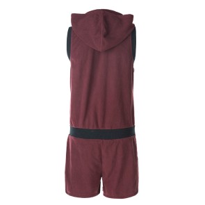 Sansha Petra Fleece Jumpsuit Burgundy Achterkant