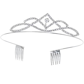 Alista Metalen Tiara met Witte Steentjes 