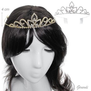 Alista Metalen Tiara met strass juwelen