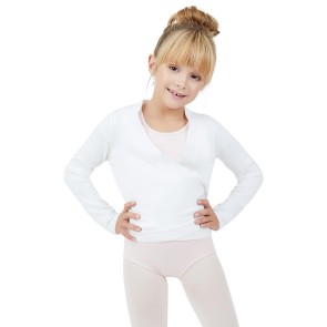 Capezio Wrap Sweater Meisjes wit achter