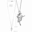 Alista B32332/1 Ballerina Ketting met Zilverkleurig Strass