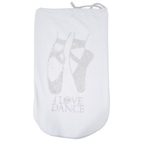 Alista Ballet Tasje met zilver glitter print spitzen 