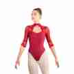 Ballet Rosa dames balletpak Lucienne lange mouwen mesh en kant wit achterkant