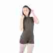 Ballet Rosa Misao dames jumpsuit mouwloos en korte broekspijpen taupe