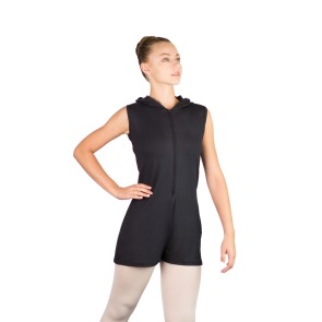 Ballet Rosa Misao dames jumpsuit mouwloos en korte broekspijpen zwart