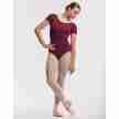 Temps Danse Madras dames viscose balletpakje bordeaux ronde hals 