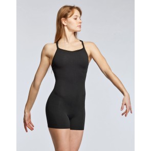 Temps Danse Majestic dames shorts unitard mouwloos zwart